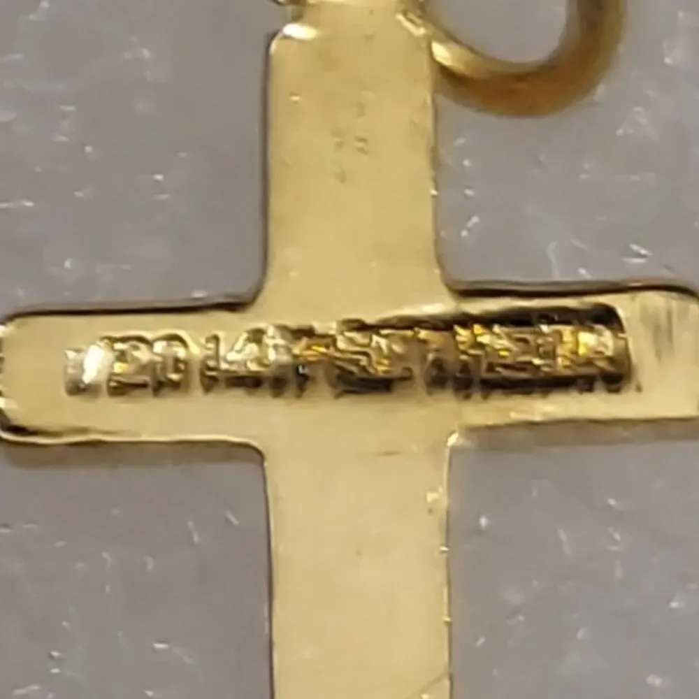 Vintage 1/20 14K GF THEDA Dainty Cross Pendant (Gold Filled, 5% 14K Gold) STYLE3